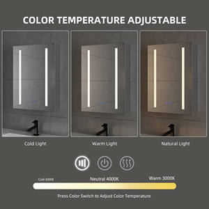 Ayarlanabilir raf Frontlit Anti sis <span class=keywords><strong>3</strong></span> renkler dim akıllı Led tıp depolama tuvalet banyo dolabı işık ayna ile - Product Image 3