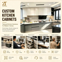 Système de cuisine et de garde-manger modulaire personnalisable en aluminium et verre, style minimaliste, pour les grossistes mondiaux