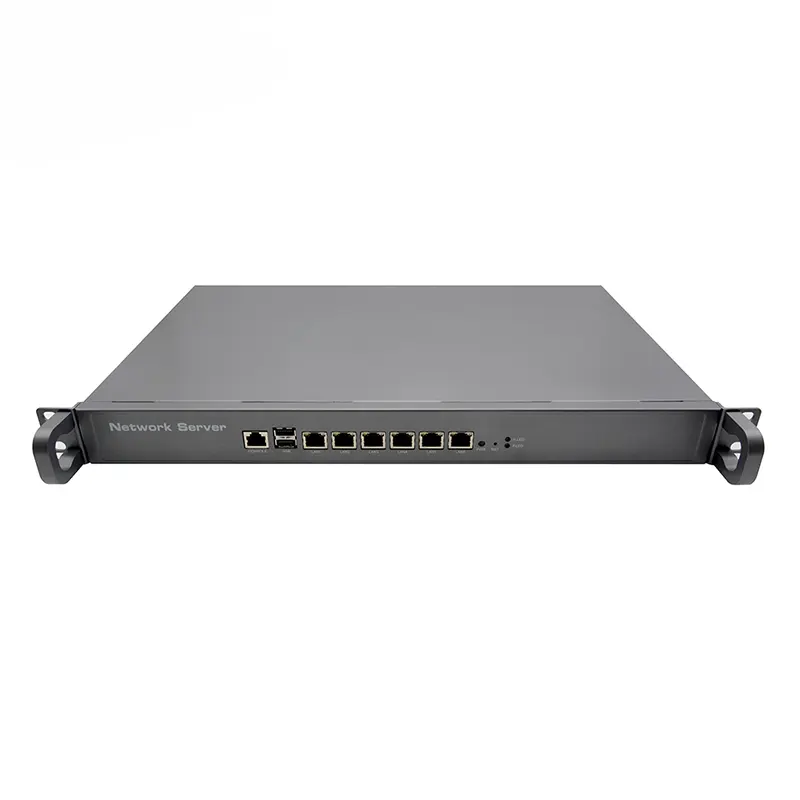 1u Celeron 5205U 1.9 GHz Dual-core integrado 6 Lan Mini Pc Servidor Pfsense Hardware Firewall Aplicativo Rackmount barato