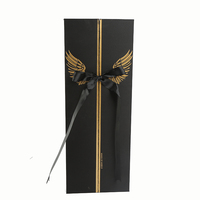 Carton rigide de luxe personnalisé à fermeture magnétique 2 deux pièces ouverture latérale double porte boîte-cadeau d'emballage de conception de boîte à vin avec logo