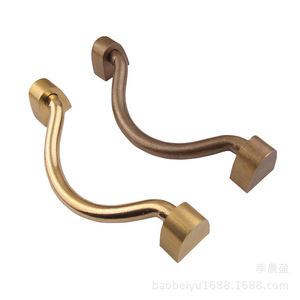 Chengyu Chinese Style Drawer Handles Brass Antique <b>Bow</b> Shape Small <b>Large</b> Size Durable Furniture Handle - Product Image 5