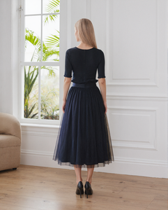 Couches <span class=keywords><strong>jupe</strong></span> nouveau <span class=keywords><strong>Tutu</strong></span> <span class=keywords><strong>jupe</strong></span> femmes plissé Long Tulle élastique ceinture maille tricoté mode élégant plissé filles <span class=keywords><strong>jupe</strong></span> - Product Image 5