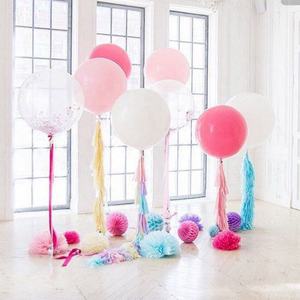 Custom Logo Colorful Big Size Giant Large Clear Round Latex Printed <b>Balloons</b> Globos 36" Custom <b>Balloon</b> Globo with Tassels - Product Image 5