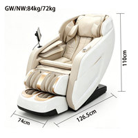 Fauteuil de massage robotisé de luxe à mécanisme SL-track, zéro gravité, corps entier, pliable 3D, avec thérapie thermique, pour usage domestique, certifié CE