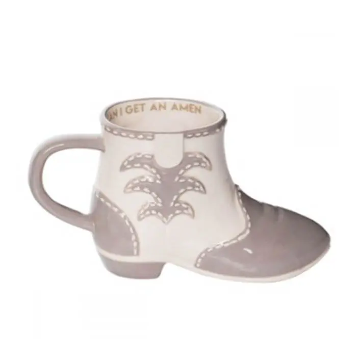 Texas Style Mug Totalee Ceramic Boot Mug for Coffee or Tea