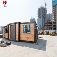 Maison conteneur isolée de 40 pieds, petites maisons conteneurs de Chine, 3 à 4 chambres pour dortoir
