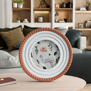 Tùy Chỉnh Hiện Đại Đơn Giản Vòng Bằng Gỗ Hạt Khung Ảnh Magnifying Tính Năng Bàn Cài Đặt Định Hướng Thẳng Đứng - Product Image 1