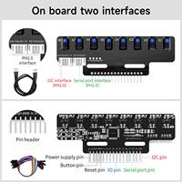 Yahboom Modul Sensor Pelacakan Inframerah 8 Saluran Satu Tombol untuk Kalibrasi Otomatis untuk Raspberry Pi Microbit