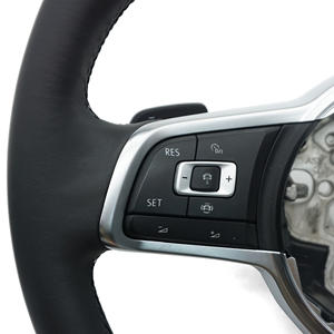 Volante Deportivo de Cuero R para Volkswagen <span class=keywords><strong>Polo</strong></span> Golf 6 Golf 7 <span class=keywords><strong>GTI</strong></span> GTD GTE GLI Passat TRoc Arteon CC Tiguan Atlas <span class=keywords><strong>DSG</strong></span> - Product Image 4