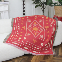 OEM&ODM Fabrik Maßgefertigte Azteken-Geometrische Fransen-Sofa-Jacquard-Decke & Wohndekor Böhmische Tribal Gewebte Wandteppich-Decke