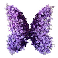 Bouquet de fleurs artificielles en forme de papillon, arrangement floral en soie, décoration murale de mariage, toile de fond pour événements, imperméable, léger, moderne
