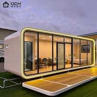 Cabine en bois de luxe OCM, maison capsule en bois |   Cabine préfabriquée mobile pour le tourisme haut de gamme, le bureau à domicile et les projets de bar à domicile