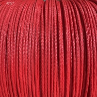 Cordon UHMWPE 3 mm 3,5 mm 4 mm, Corde PE 12 Brins Tressée Creuse, Corde UHMWPE Enduite Amsteel Dyneema Anti-UV pour Cerf-volant et Hamac