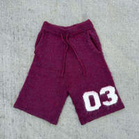 Mohair Knitwear Shorts personnalisés Shorts De Hombr sérigraphie tricoté Streetwear Mohair Short pour hommes