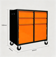Armoire à outils métallique professionnelle OEM personnalisable, chariot de rangement mobile pour atelier avec tiroirs verrouillables, étagères réglables et roulettes