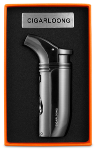 Lüks çift jet alev özel logo çakmak puro sigara aksesuarları toptan <span class=keywords><strong>torch</strong></span> puro kesici ile bütan puro çakmağı - Product Image 5