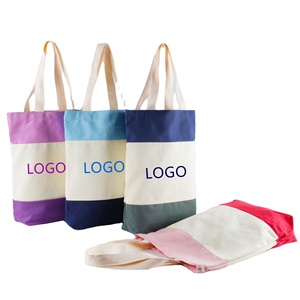 Bolsa de Mano de Lona de Algodón Reciclada con Color Personalizado para Mujer, Bolsa de Compras para Exteriores con Impresión y Personalización - Product Image 1