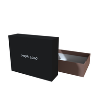Caja de Regalo de Cartón Reciclable Negra Personalizada, Caja de Embalaje de Lujo para Cinturones, Carteras y Joyas