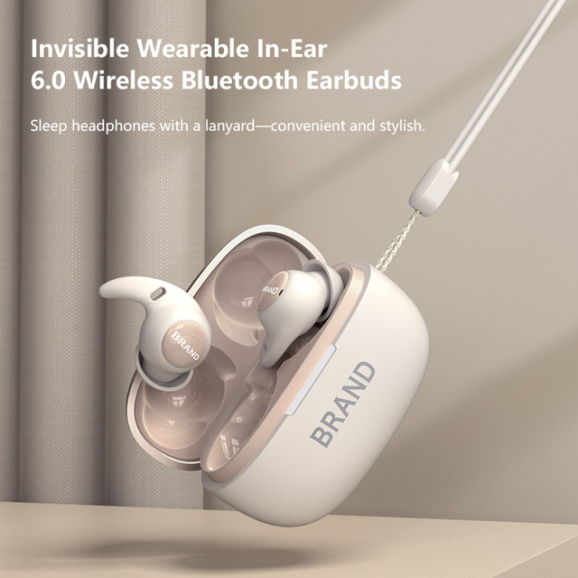 Sleep Earbuds BT6.0 in Ear Sleep Headphone Small Design Mini Sleep Earbuds for Side Sleepers Long Playtime Clear Calls CE FCC