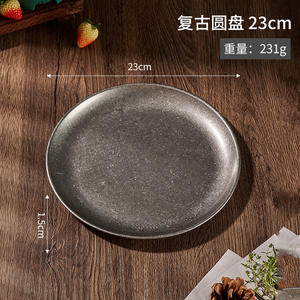 Plato <span class=keywords><strong>De</strong></span> plato principal Retro, plato <span class=keywords><strong>de</strong></span> cena redondo grande occidental, carne a la parrilla, ensaladas, bandeja <span class=keywords><strong>de</strong></span> Pasta, vajilla <span class=keywords><strong>de</strong></span> cocina para servir - Product Image 5