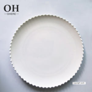 Perles blanches européennes Assiette en porcelaine osseuse Plat à dessert Plat à dîner occidental Assiette à steak Ensemble de <span class=keywords><strong>vaisselle</strong></span> familial - Product Image 3