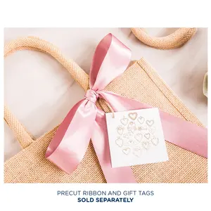 Tas hadiah goni mode kustom tas kendi selamat datang pernikahan kartu perayaan dan pita untuk tamu - Product Image 4