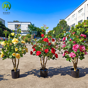 <span class=keywords><strong>Arbre</strong></span> de fleur artificielle décoratif coloré simulé <span class=keywords><strong>arbre</strong></span> de rose de la grèce pour le décor <span class=keywords><strong>arbre</strong></span> de fleur en pot résistant aux UV aspect réaliste - Product Image 2