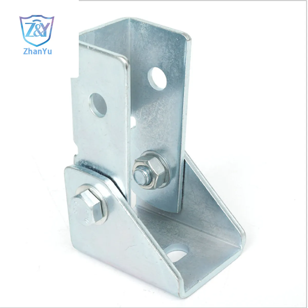 Soporte de Base de acero galvanizado, Conector de canal de Metal de alta calidad, unipuntal