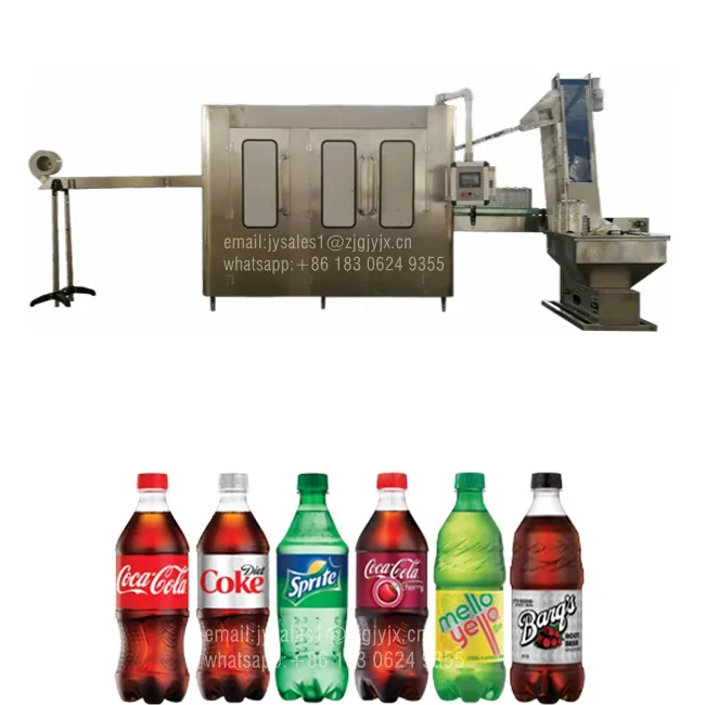 Juego completo de línea de producción de bebidas de ahorro de energía, máquina de cola de llenado de bebidas carbonatadas de marca de mesa