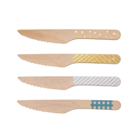 Couverts jetables élégants en bois pour desserts, fruits, apéritifs – Kit de petites cuillères et fourchettes en bois pour réceptions de mariage et fêtes