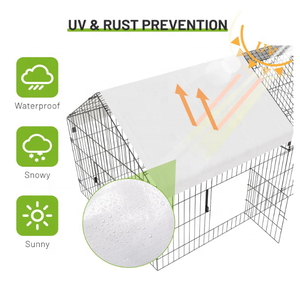 Gallina al aire libre patio trasero granja Animal recinto jaula mascota corralito ejercicio pluma para conejo pato - Product Image 2