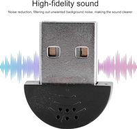 Microphone Condensateur USB Sans Fil Mini pour Ordinateur Portable - Léger, Portable, Omnidirectionnel, 48KHz/16bit, Idéal pour le Gaming