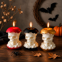Wohndekor Geschenk für Partys Kreative Handgemachte Halloween-Totenkopf-förmige Sojawachs-Duftkerzen