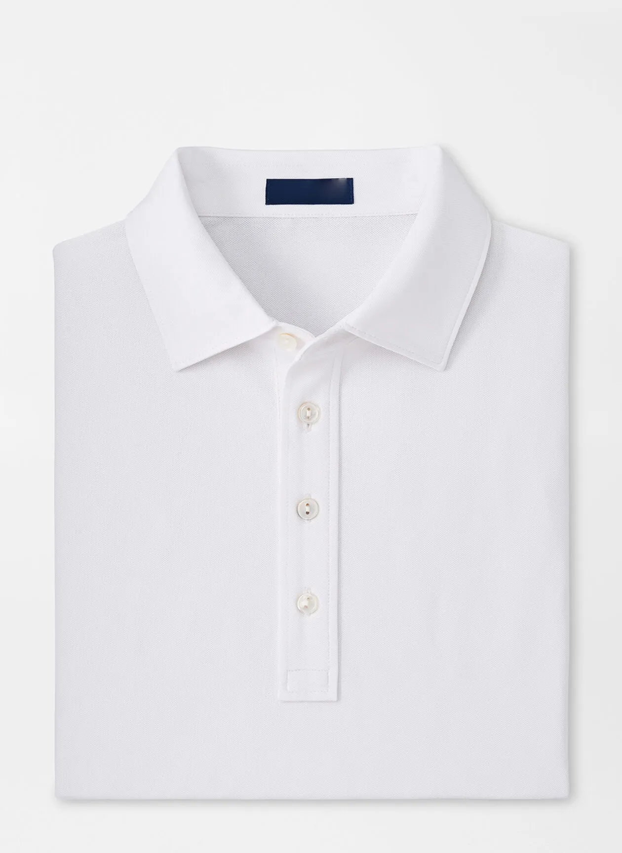 เสื้อกอล์ฟโพลีเอสเตอร์สำหรับผู้ชายเสื้อโปโลแห้งเร็วพิมพ์โลโก้ผ้าสแปนเด็กซ์โพลีเอสเตอร์