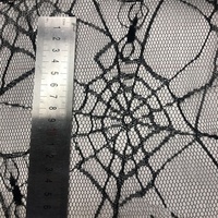 Jaring Kain Halloween Jala Laba-Laba Hitam Berkualitas Baik untuk Kostum LT21180