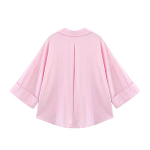 Abbigliamento <span class=keywords><strong>donna</strong></span> autunno ZATRHMBM 2025 nuova moda <span class=keywords><strong>camicia</strong></span> a maniche larghe Casual <span class=keywords><strong>camicia</strong></span> da <span class=keywords><strong>donna</strong></span> manica lunga con scollo a V - Product Image 3