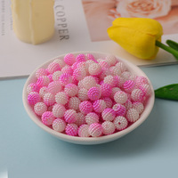 10/12/15 MM ABS dégradé coloré couleur perles avec trou bricolage plastique rouge Bbayberry forme perles en vrac pour la fabrication de bijoux