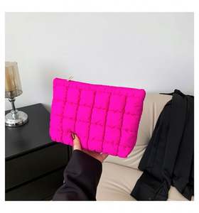 Women Girls Fashion Travel Makeup Bag Soft Quilted Pleated Cosmetic Pouches Qulted <b>Make</b> <b>up</b> Bag <b>Storage</b> Puffer Clutch Bag - Product Image 5