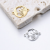 Connecteurs de bijoux double trou Soleil Lune Étoile, breloques personnalisées pour bracelets DIY, souvenirs de remise de diplôme significatifs pour meilleurs amis