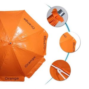 Parasol de plage pliable de haute qualité en fer/acier inoxydable, logo personnalisé, protection solaire, camping en plein air, patio, promotionnel, manuel - Product Image 2