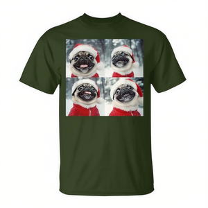 T-shirt de Noël festif pour adulte unisexe en coton avec motif de chien - Product Image 2