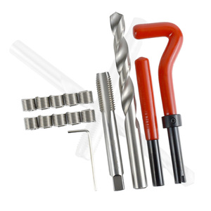 Stainless Steel Thread Repair Kit Metric Coarse Right Hand Fully Threaded With Taps Drill Bits And Wrenches For Automotive Use - Product Image 1