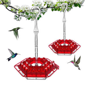 Mangeoire à colibris suspendue hexagonale portable Petop pour l'extérieur, abreuvoir à néctar <span class=keywords><strong>en</strong></span> plastique anti-fuite, mangeoire à colibris - Product Image 3