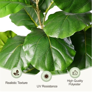 ต้นซอประดิษฐ์63ใบความสูง170ซม. ต้นไม้ในกระถางพลาสติกประดับพืชสีเขียวออกแบบได้ตามต้องการ - Product Image 3