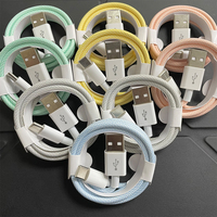 Cable USB de Nailon Trenzado para iPhone, Cable de Carga Tipo C, Cable Micro