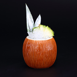 Tasse Tiki en céramique de noix de coco, série de fruits tropicaux, bol à Cocktail en porcelaine, tasse à liqueur, spiritueux, verre - Product Image 4