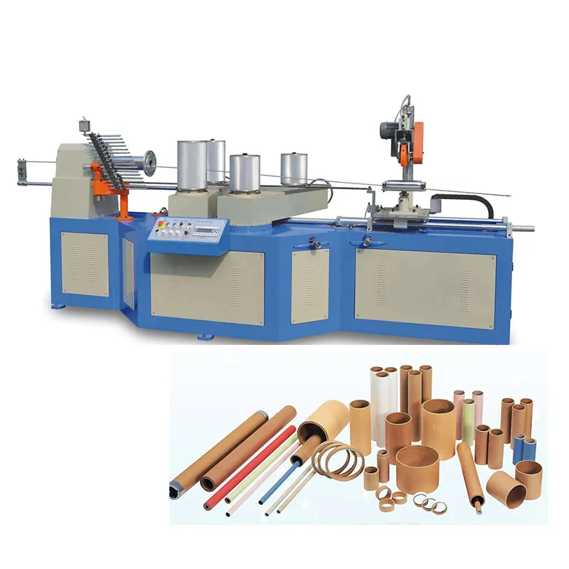 Beste halbautomatische Papierkernherstellungsmaschine Produktionslinie mit automatischer Schneidefunktion Papierrohrbox