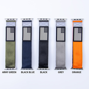 Correa deportiva trenzada de nailon para <span class=keywords><strong>Apple</strong></span> <span class=keywords><strong>Watch</strong></span>, Correa deportiva de lujo de 42mm, 45mm y 49mm, Correa deportiva táctica para IWatch Series 6 5 4 SE - Product Image 3