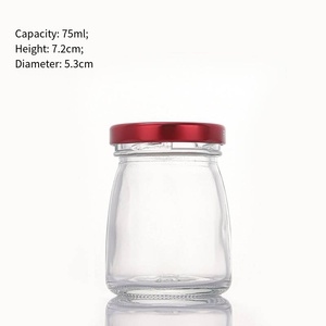 Pot en verre transparent miniature de qualité alimentaire, hermétique, 50 ml, 75 ml, 100 ml, pour confiture, miel, nourriture, yaourt, gelée, pudding, nid d'oiseau, avec couvercle à vis - Product Image 6