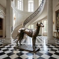 Statue de chien de chasse en bronze sur mesure - Moulage à la cire perdue sur mesure avec patine antique appliquée à la main, sculpture en bronze